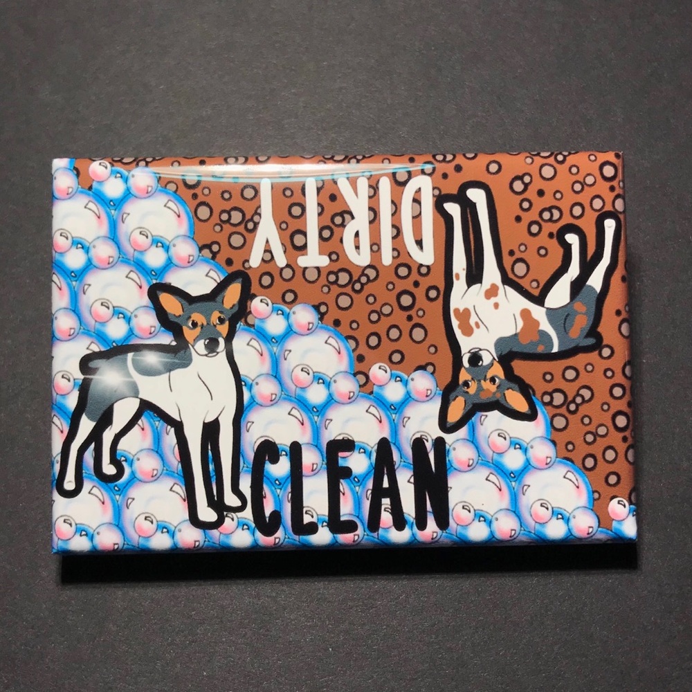 Rat Terrier Dog Dishwasher Magnet Kitchen Decor
